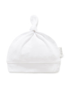 Pure Baby Knot Hat - White
